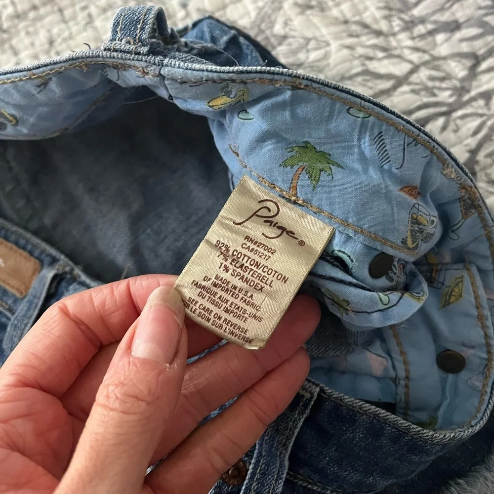 Paige Jean Shorts medium wash - Picture 3 of 4